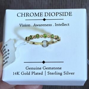 Shivam Chrome Diopside💚 Half Eternity♾️ Ring - NIB